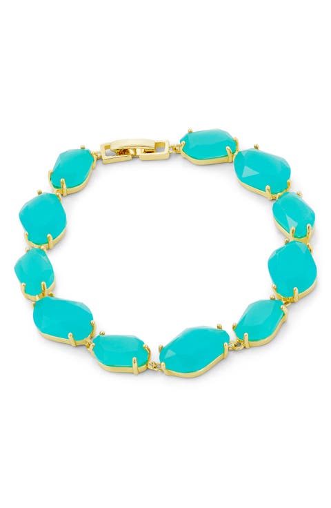 Synthetic Stone Link Bracelet