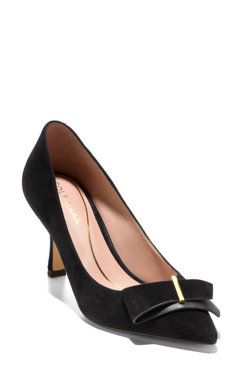 Cole Haan Felicia Bow Pointed Toe Pump In Black