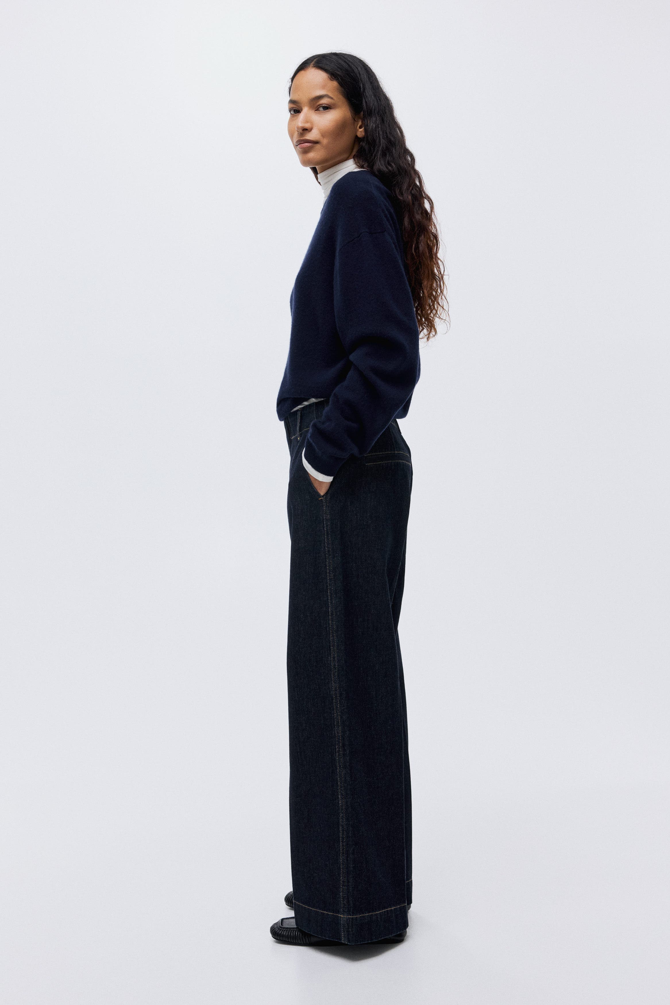 selected Dark denim blue