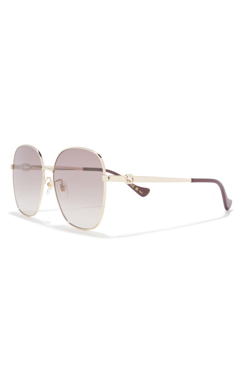 Gucci 61mm Butterfly Sunglasses, Alternate, color,