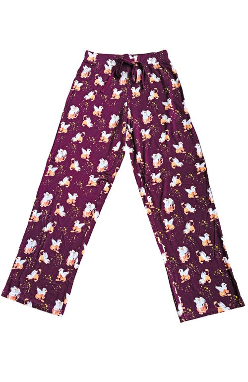 Laree + Co Griffin Adult Lounge Pants In Burgundy