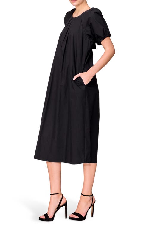 Melloday Bubble Sleeve Midi Shift Dress