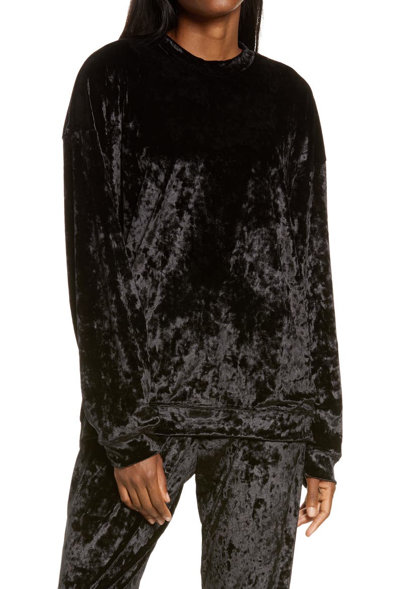 Boyfriend Sweatshirt, Main, color, BLACK VELVET