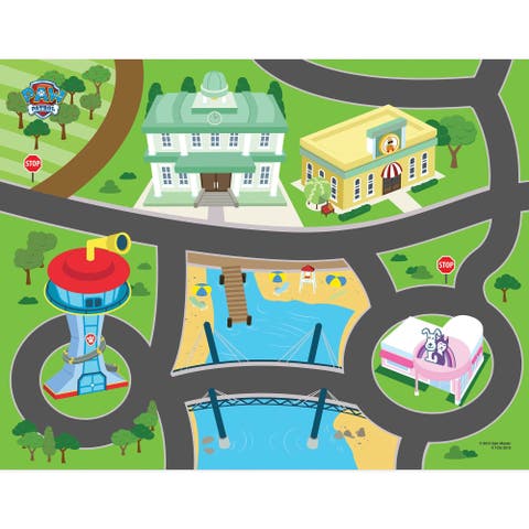 Deluxe Paw Patrol Floor Playmat & Toy Car