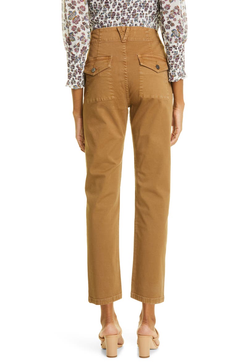 Arya High Waist Crop Straight Leg Jeans, Alternate, color, OCHRE