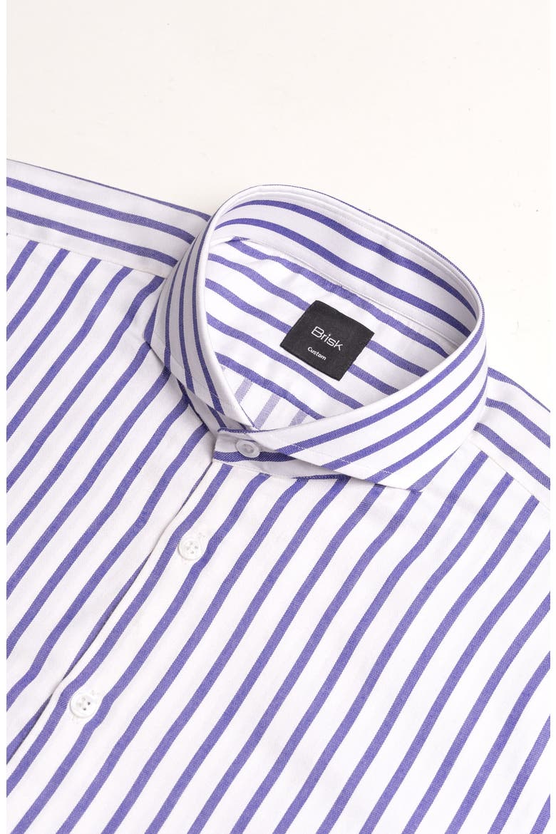 Wide Stripes Pima Cotton Dress Shirt, Alternate, color, Cutaway Extreme Collar