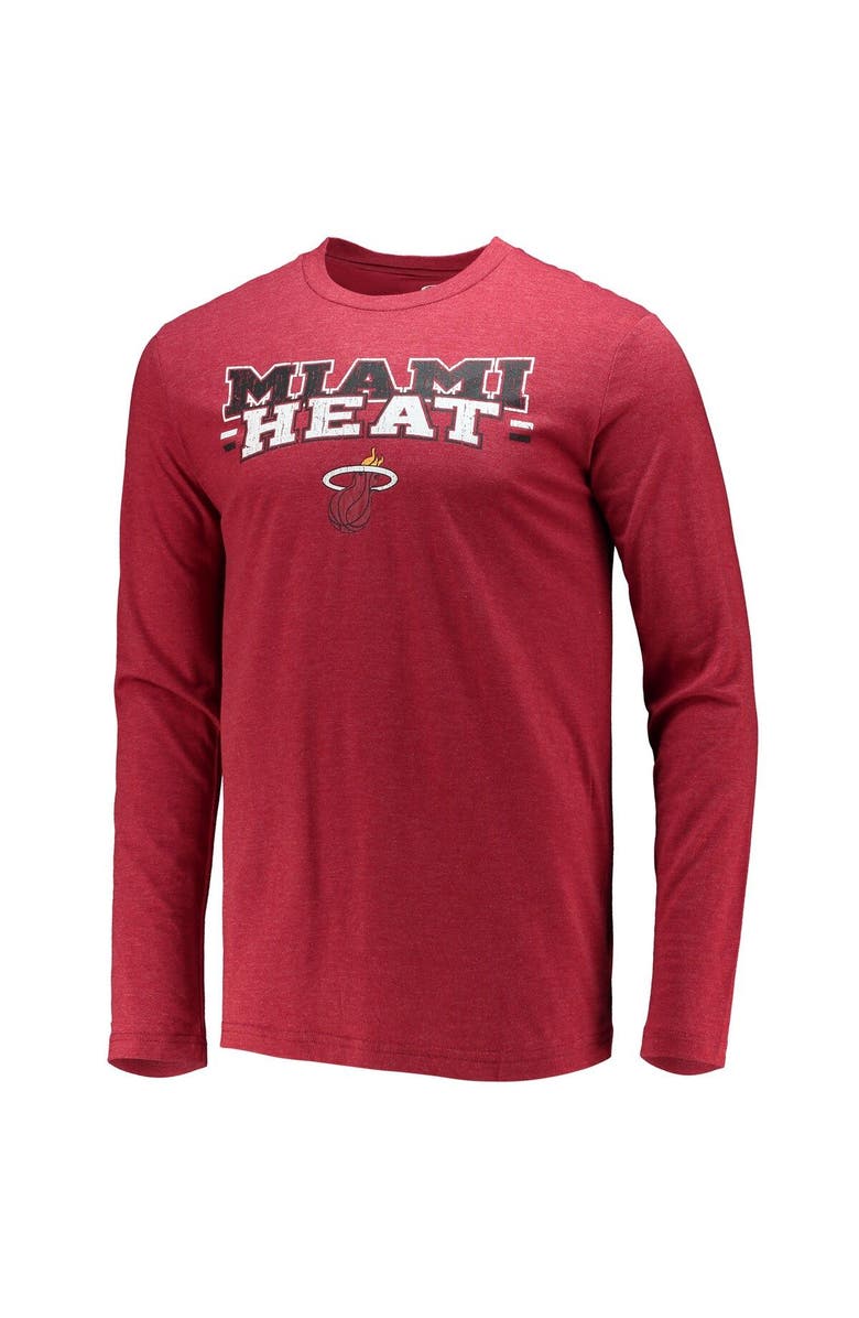 CONCEPTS SPORT Men's Concepts Sport Black/Red Miami Heat Long Sleeve T-Shirt & Pants Sleep Set, Alternate, color, 