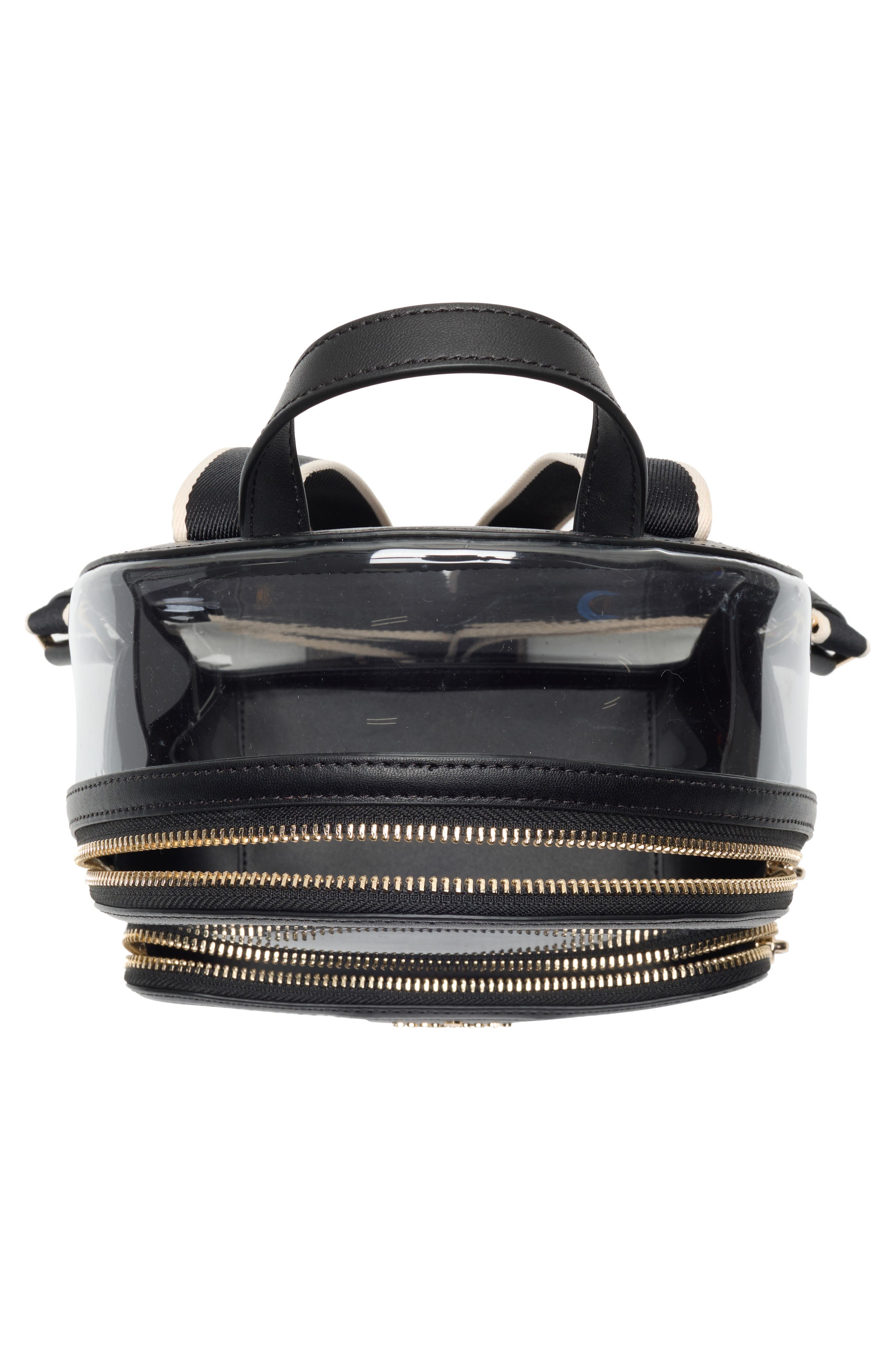 Kate Spade New York clare clear backpack with raining dot pouch, Alternate, color, 