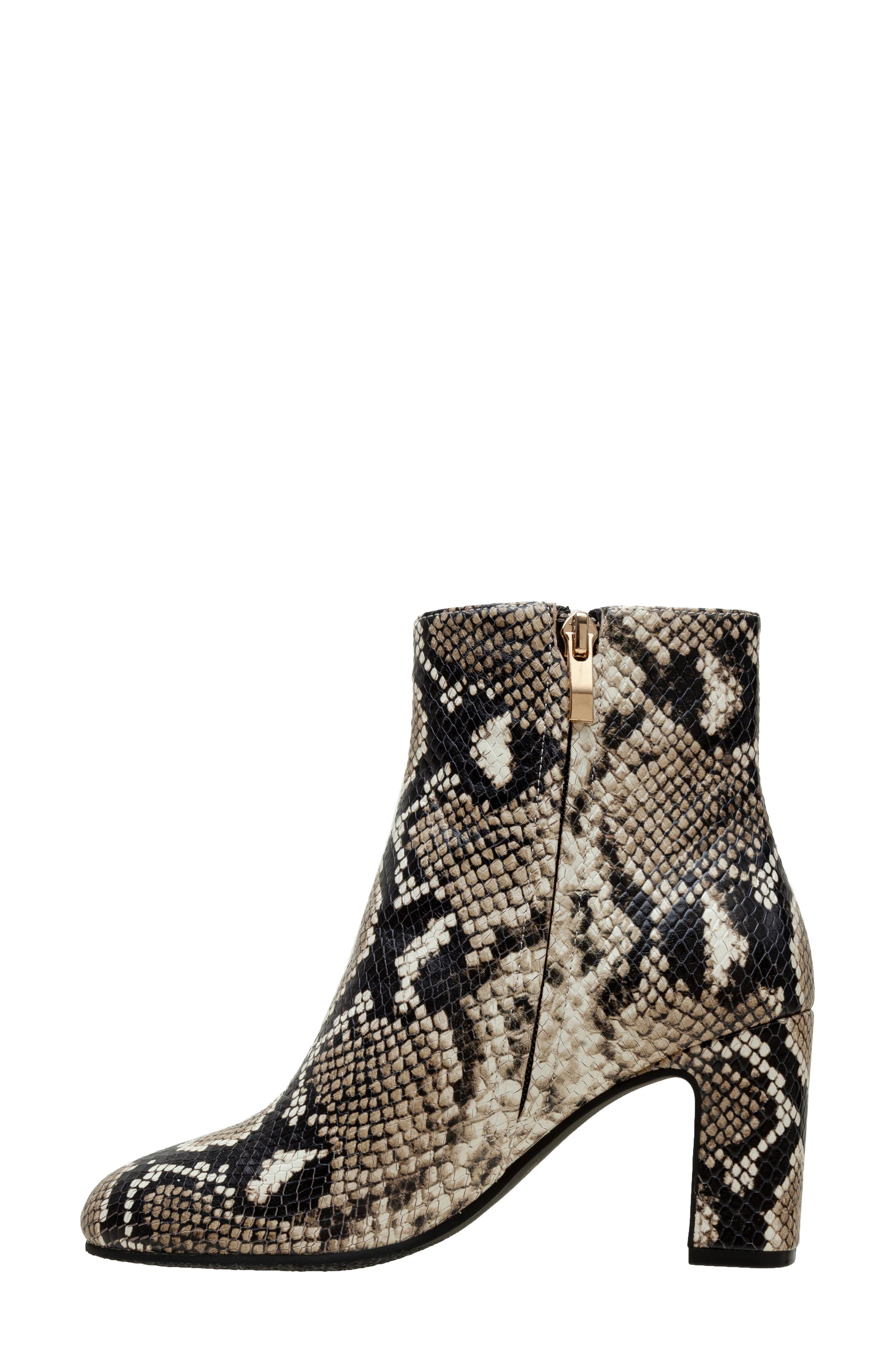 Linea Paolo Wylda 2 Snakeskin Embossed Bootie, Alternate, color, Natural