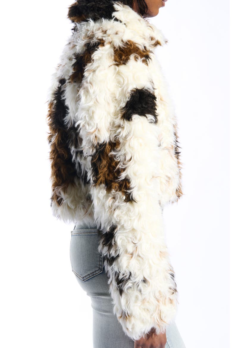 Enora Faux Fur Coat, Alternate, color, CREAM MULTI