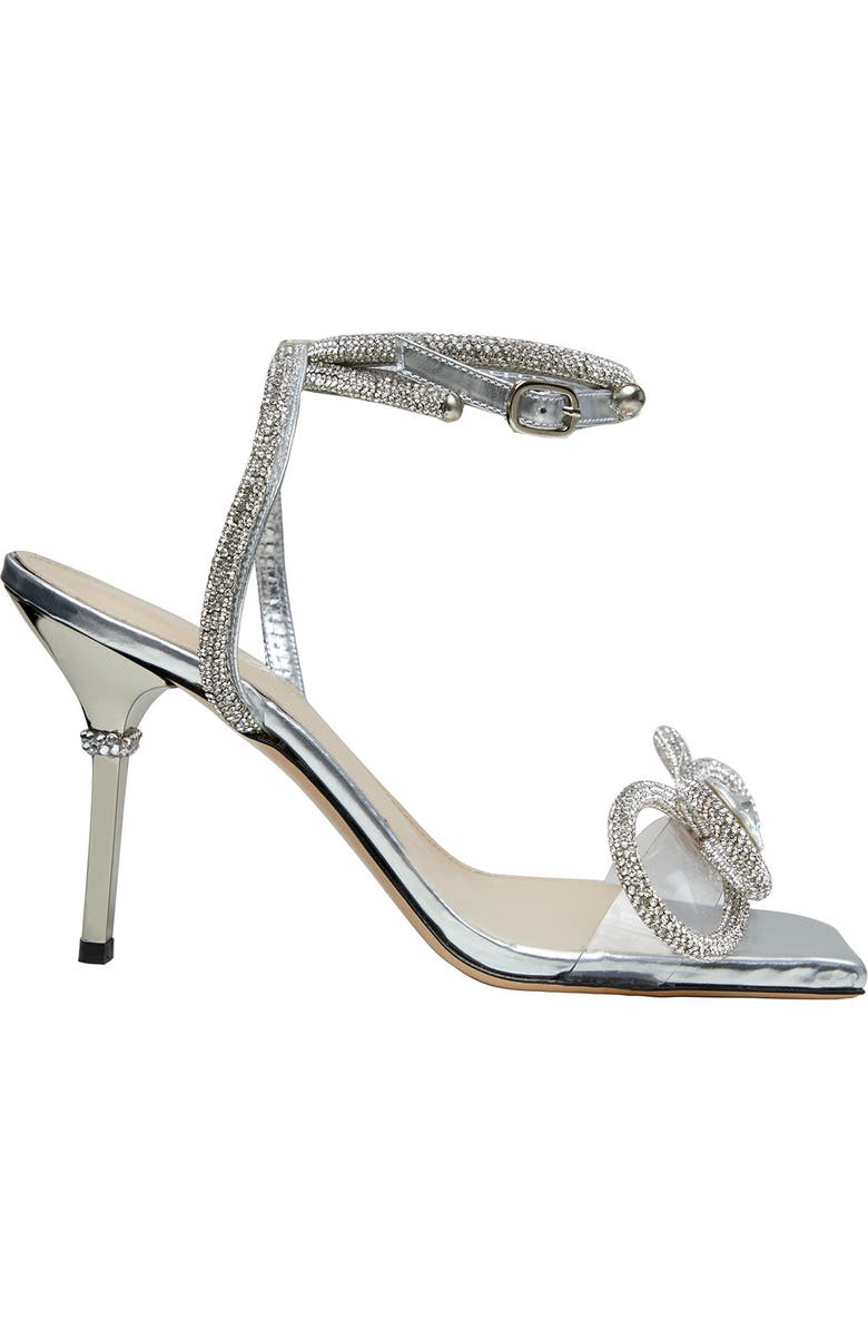 Mach & Mach Double Crystal Bow Square Toe Sandal, Alternate, color,