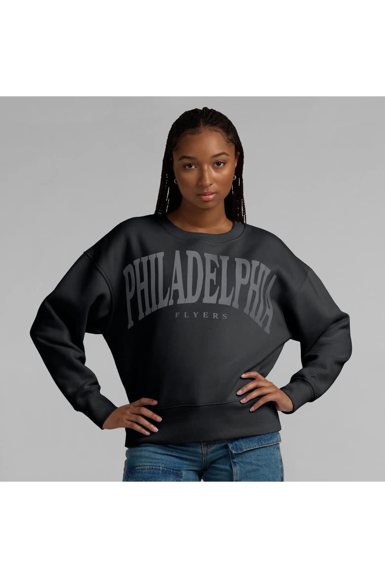Women's Fanatics  Black Philadelphia Flyers Elements Flow Pullover Sweatshirt, Alternate, color, Black