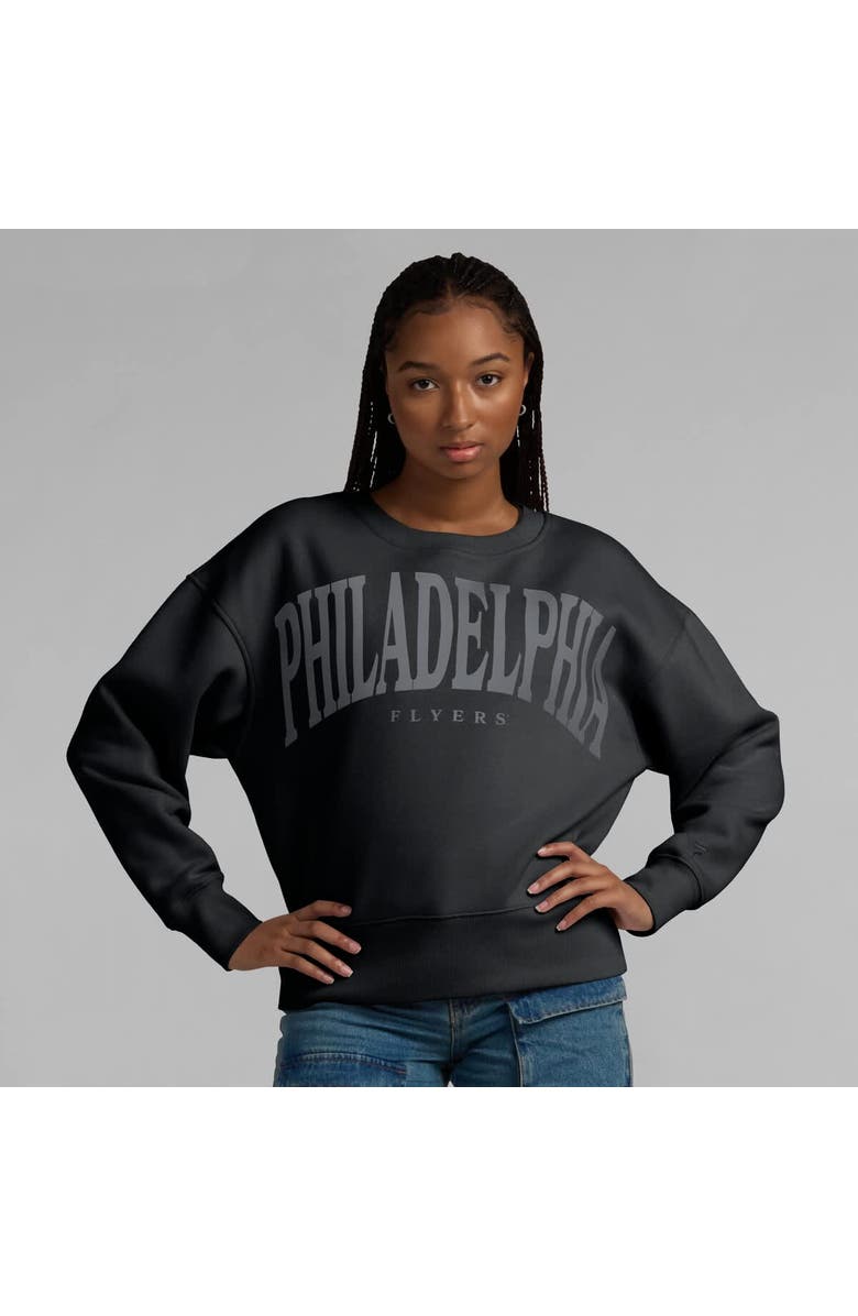 FANATICS Women's Fanatics Black Philadelphia Flyers Elements Flow Pullover Sweatshirt, Alternate, color, Black