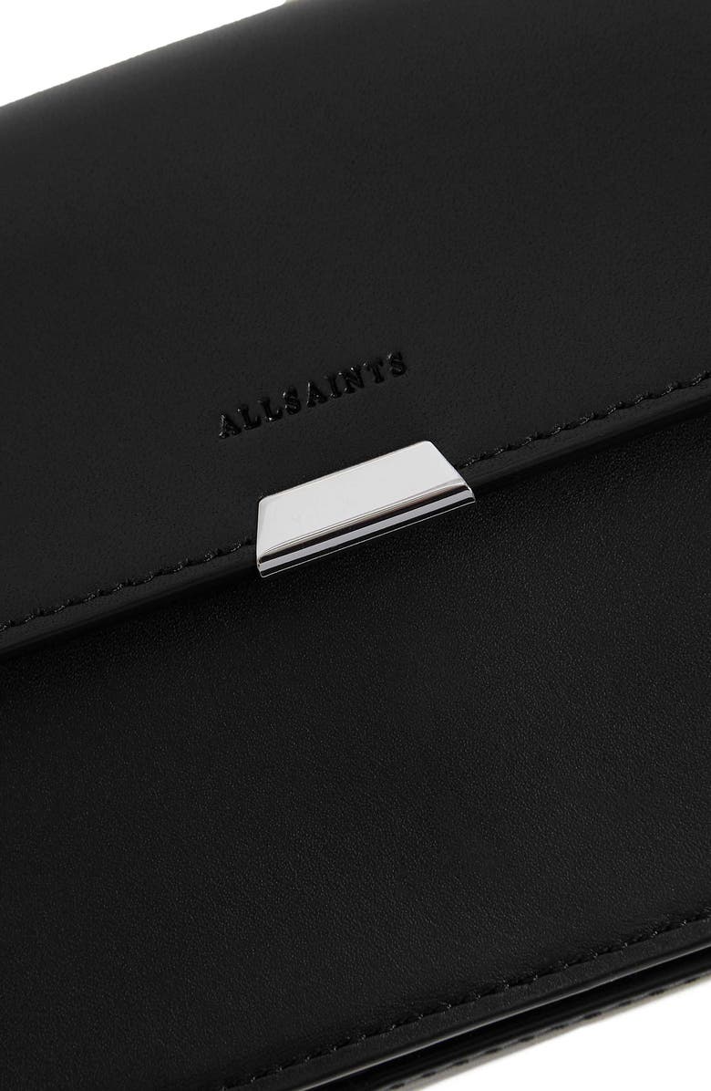 AllSaints Mini Captain Leather Crossbody Bag, Alternate, color,