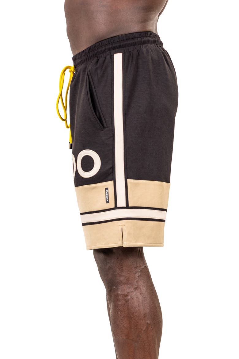 Marthyr Logo Graphic Shorts, Alternate, color, BLACK