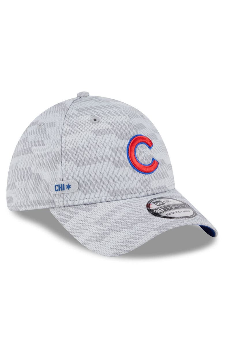 New Era Men's New Era Gray Chicago Cubs 2025 MLB Clubhouse 39THIRTY Flex Hat, Main, color, 