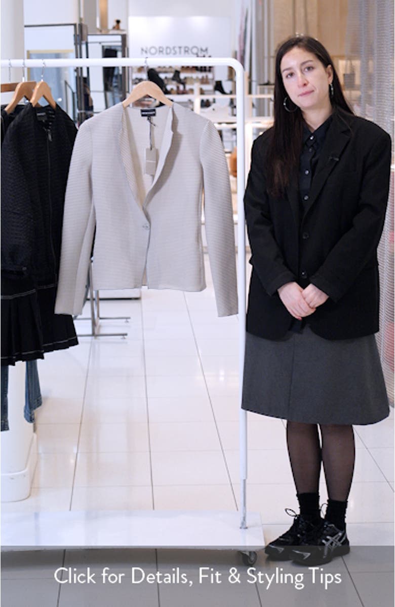 One-Button Rib Jersey Jacket, sales video thumbnail