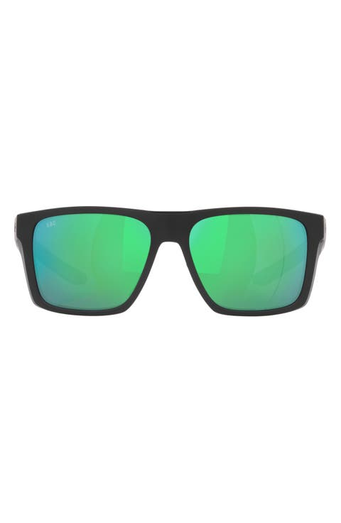 Pargo 60mm Mirrored Polarized Square Sunglasses