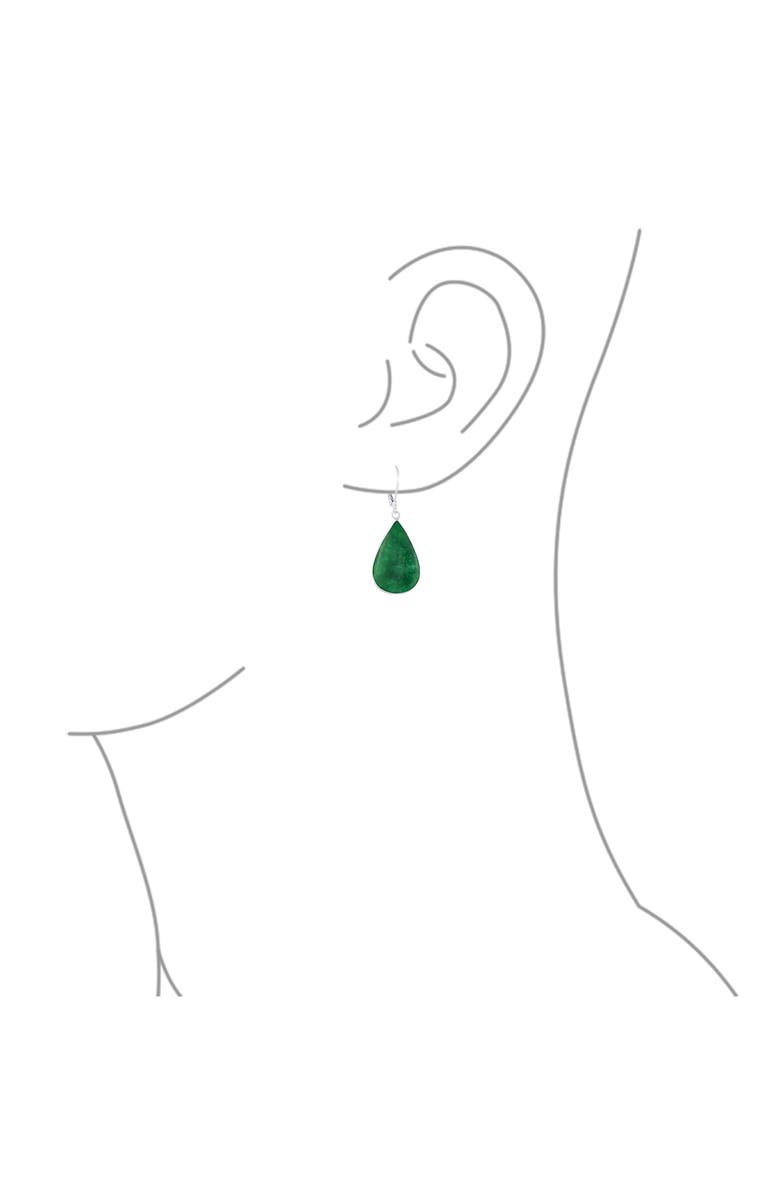 BLING JEWELRY Sterling Silver Teardrop Earrings, Alternate, color, Green