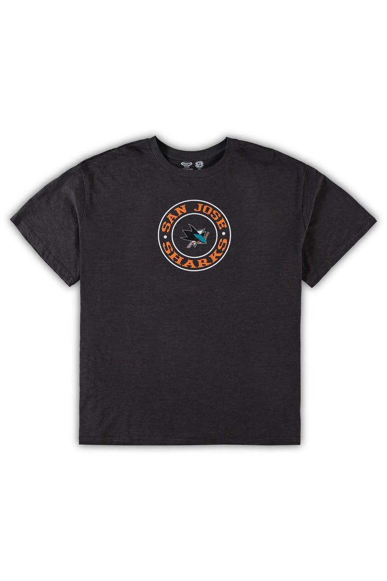 Men's Concepts Sport Black/Heathered Charcoal San Jose Sharks Big & Tall T-Shirt & Shorts Sleep Set, Alternate, color, Black