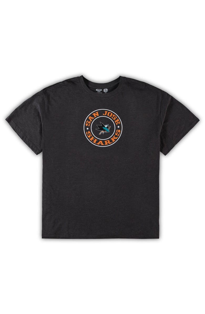 CONCEPTS SPORT Men's Concepts Sport Black/Heathered Charcoal San Jose Sharks Big & Tall T-Shirt & Shorts Sleep Set, Alternate, color, Black