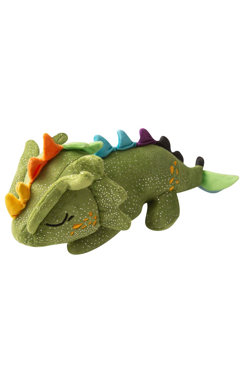 SnugArooz Drowsy the Green Dragon, Plush Dog Toy, Squeaks & Crinkles, Main, color, Green