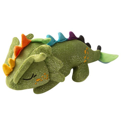 Drowsy the Green Dragon, Plush Dog Toy, Squeaks 
Crinkles
