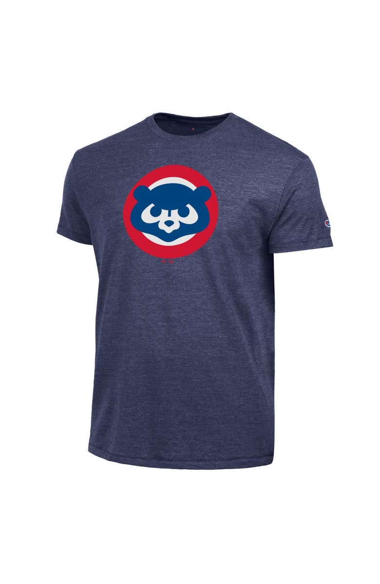 Champion Men's Champion  Navy Chicago Cubs Cooperstown Logo Tri-Blend T-Shirt, Alternate, color, Navy