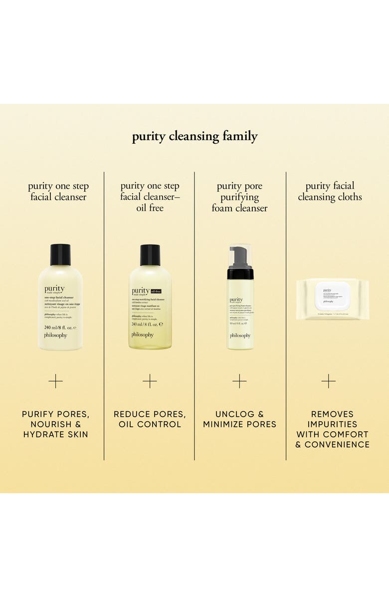 philosophy purity made simple one-step facial cleansing cloths, Alternate, color, 