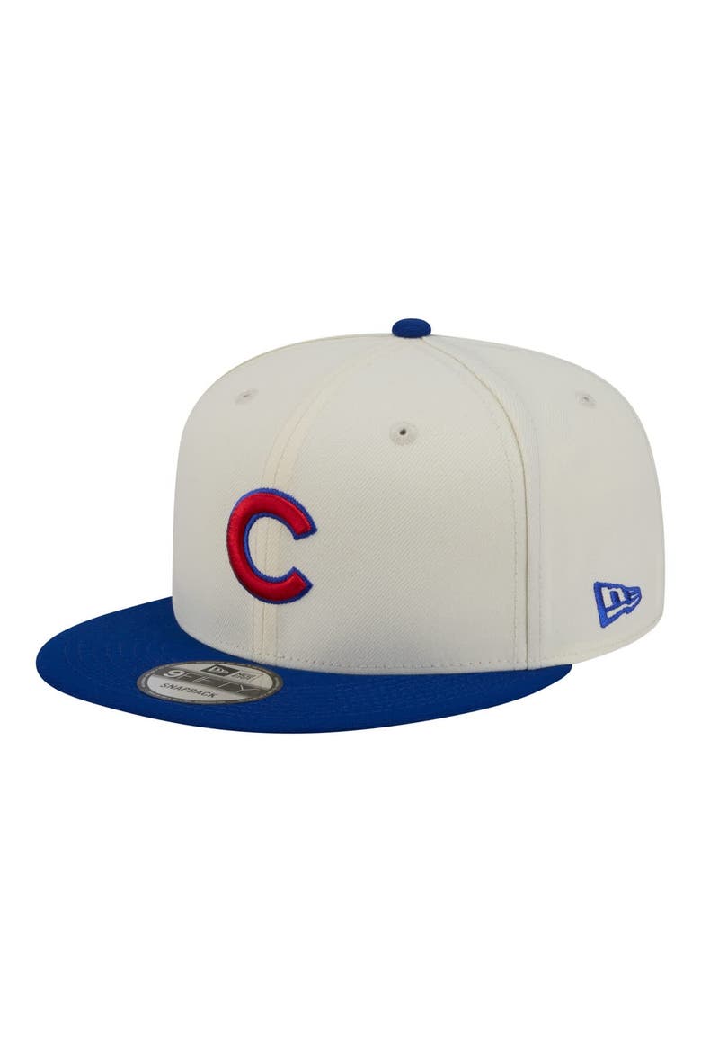 Men's New Era Cream/Royal Chicago Cubs Localized 9FIFTY Snapback Hat, Alternate, color, Cream