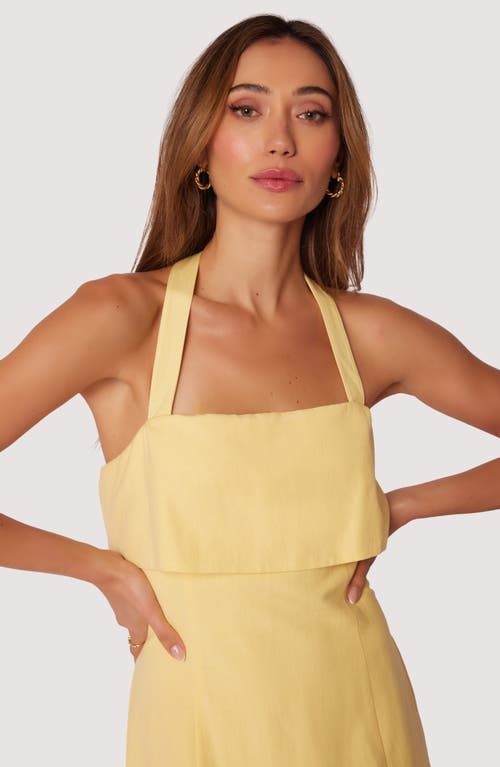 Lost + Wander Siren Coast Halter Minidress In Yellow