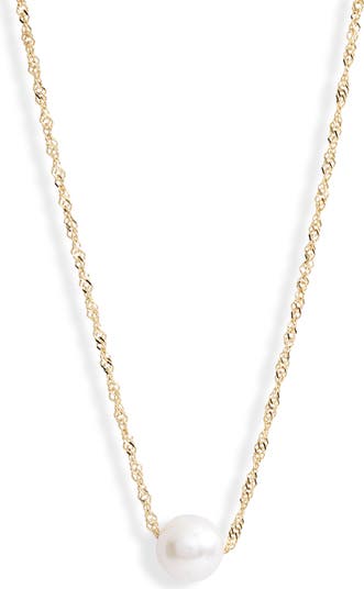 Poppy Finch Shimmer Freshwater Pearl Pendant Necklace Nordstrom