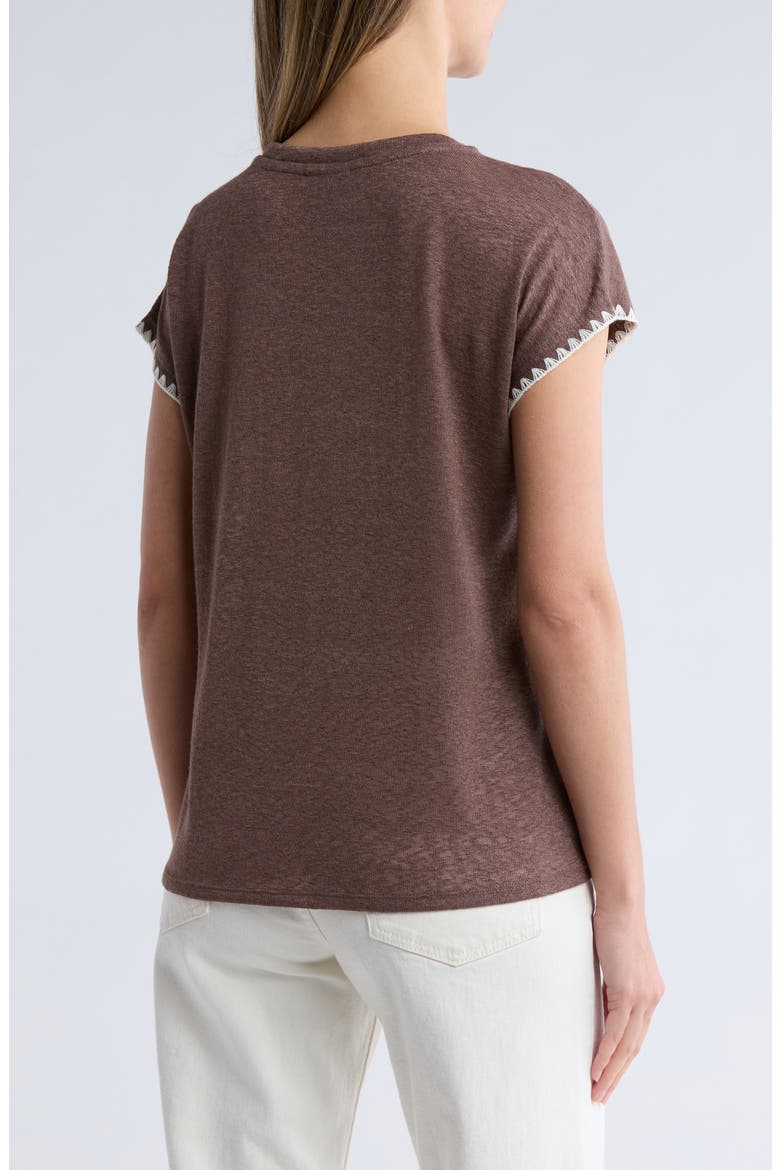 Whipstitch Pocket T-Shirt, Alternate, color, COFFEE / NATURAL