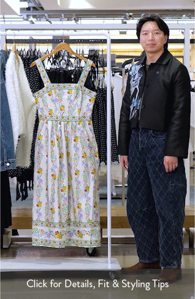 Christina Sleeveless Cotton Midi Dress, sales video thumbnail