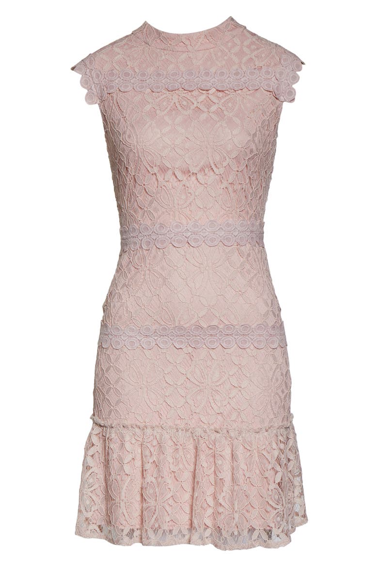 Lace Sheath Dress, Alternate, color, BLUSH
