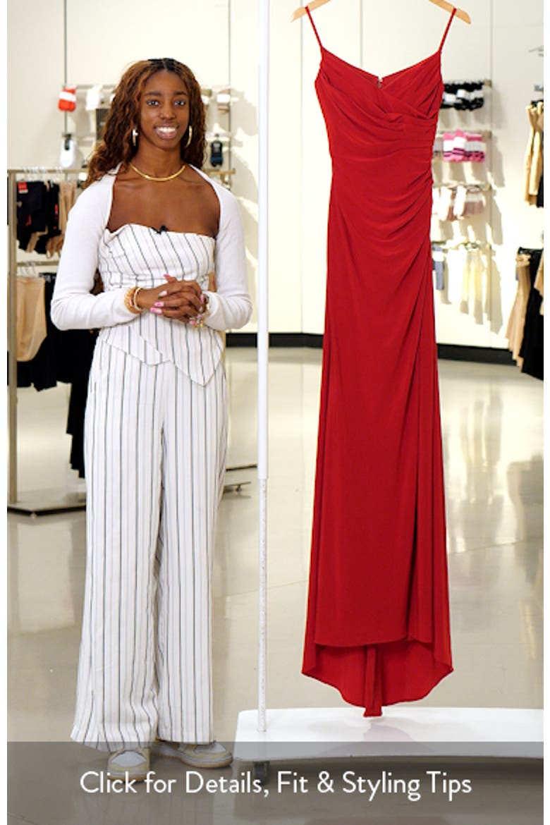Long Jersey Dress with V-neck and Open Back video