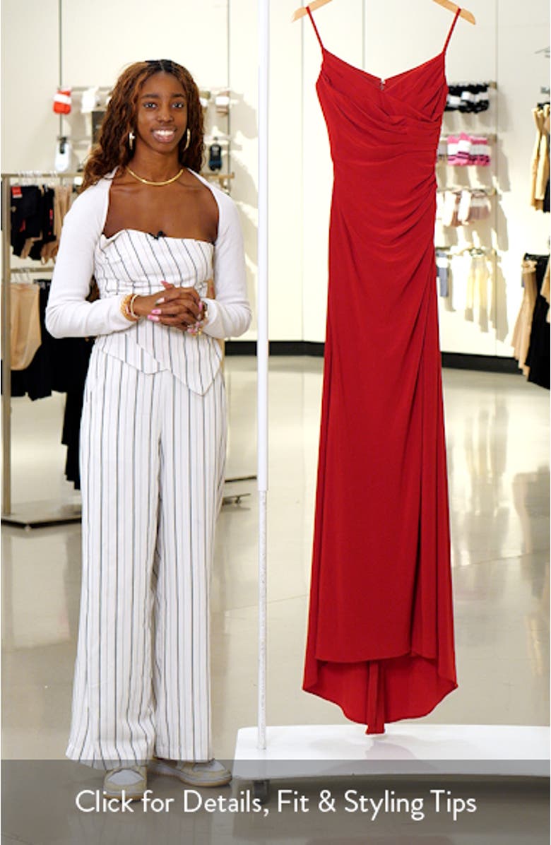Ruched Jersey Trumpet Gown, sales video thumbnail