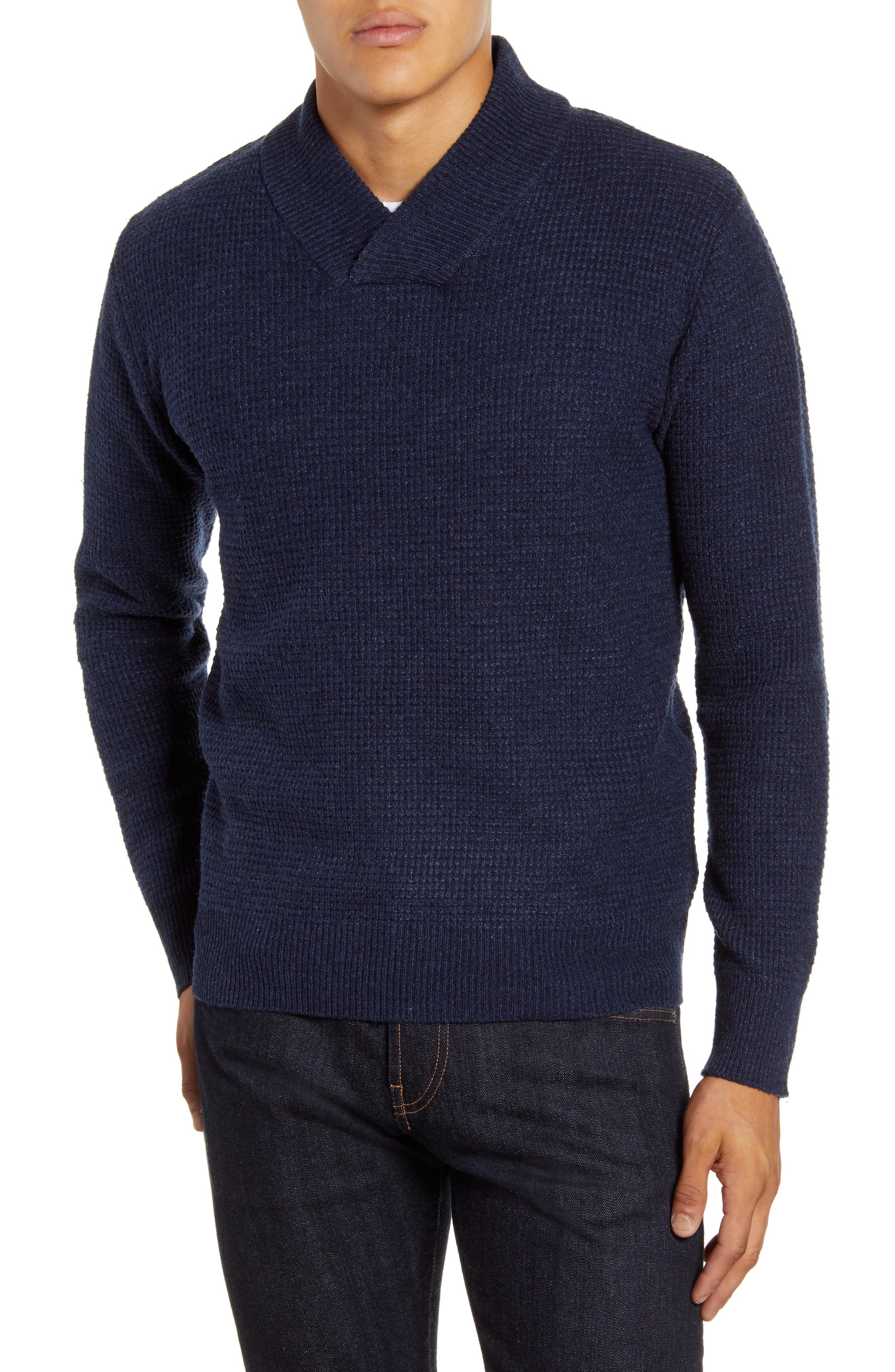 Waffle Knit Thermal Wool Blend Pullover - image 5