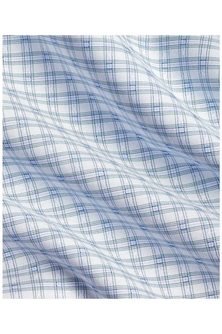 Trim Fit Dobby Check Dress Shirt, Alternate, color, WHITE/ GREEN