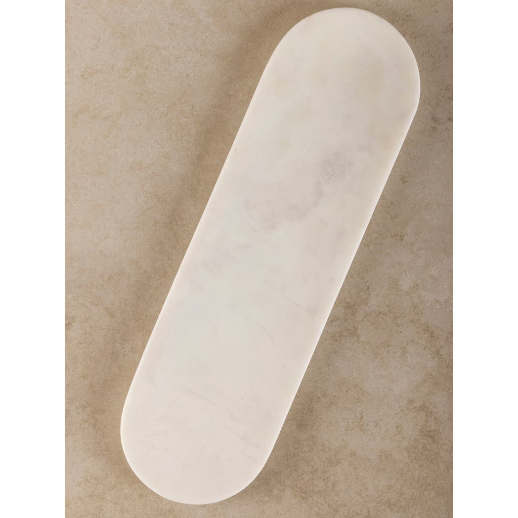 Gauri Kohli Suzushi Marble Serving Platter In White