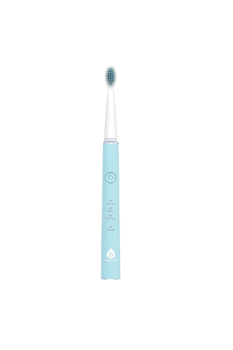 USB Sonic Toothbrush with 12 Heads - White, Main, color, GREEN