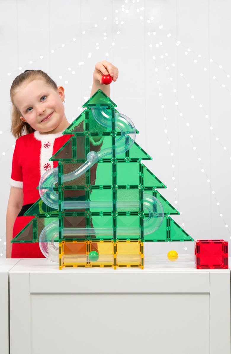 CONNETIX Christmas Tree Ball Run Playset, Alternate, color, Rainbow