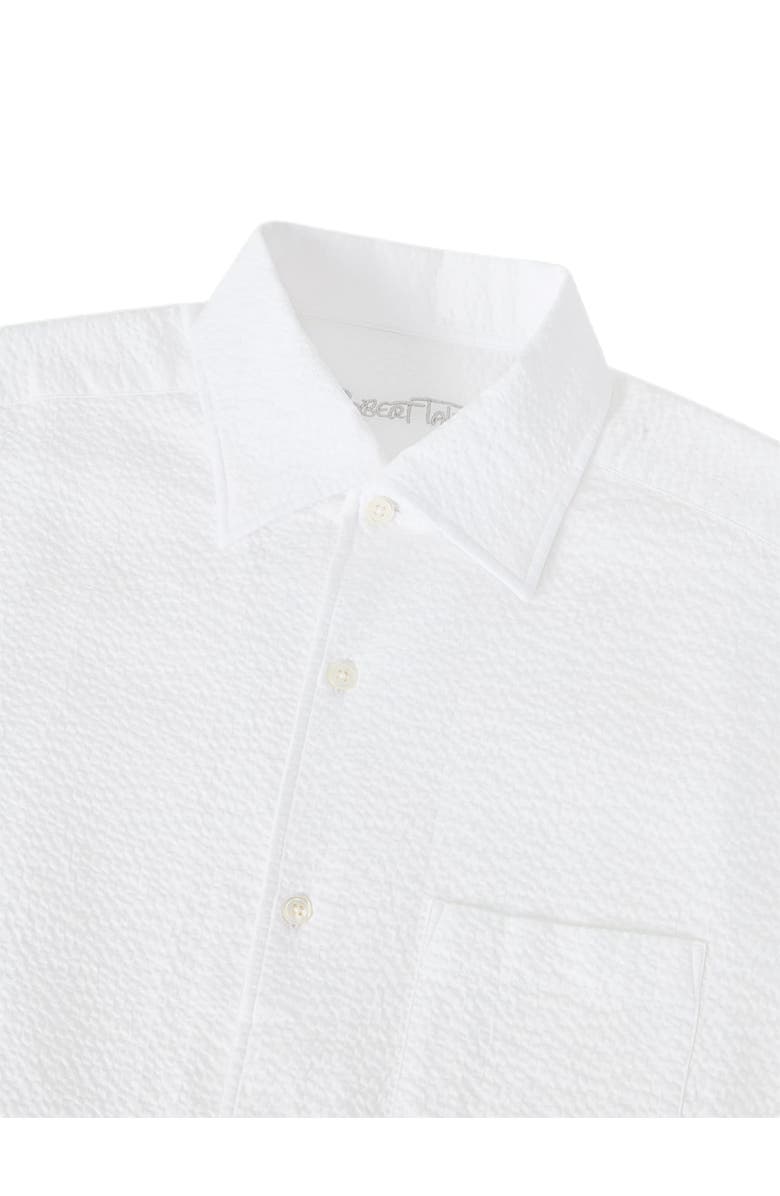 Robert Talbott Morgan Paisley Jacquard Seersucker Short Sleeve Shirt, Alternate, color, White