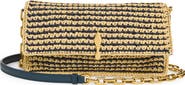Christian Louboutin Bettina Stripe Crochet Raffia Crossbody Bag