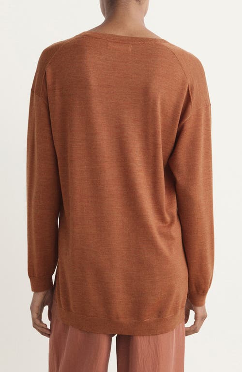 Mango V-neck Wool Pajama Sweater In Brown