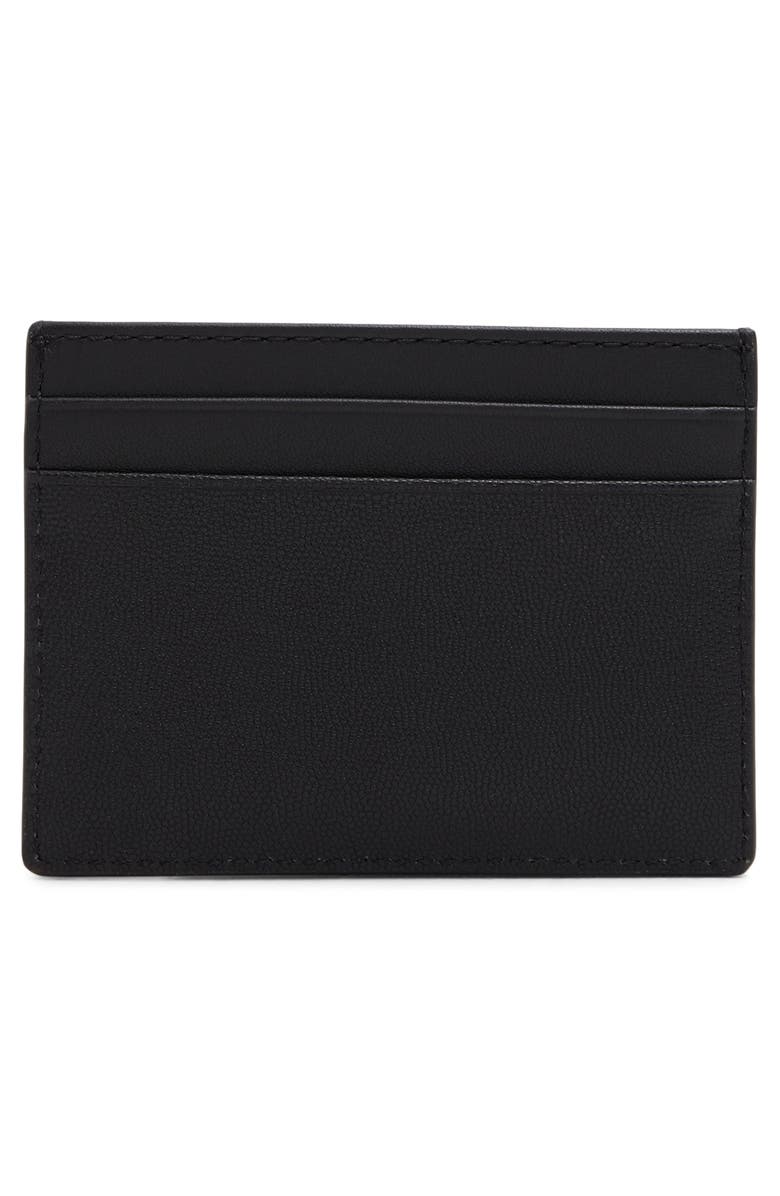 Ted Baker London Cavendish Pebbled Leather Cardholder, Alternate, color, Smooth Black
