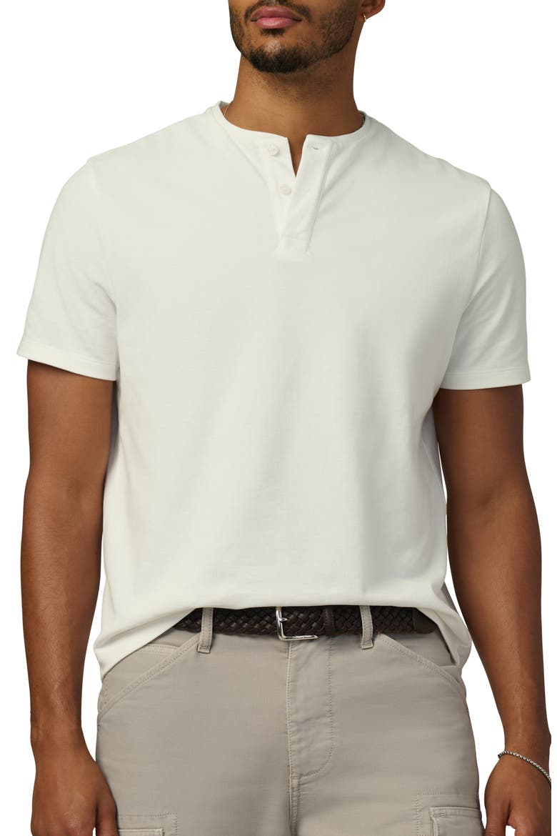 Modern Cotton Piqué Henley, Main, color, COCONUT MILK