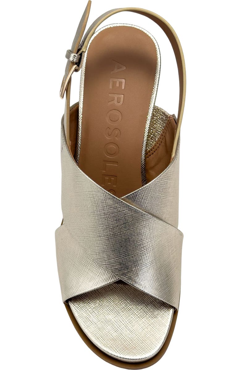 Aerosoles Dayonara Wedge Sandal, Alternate, color, Soft Gold