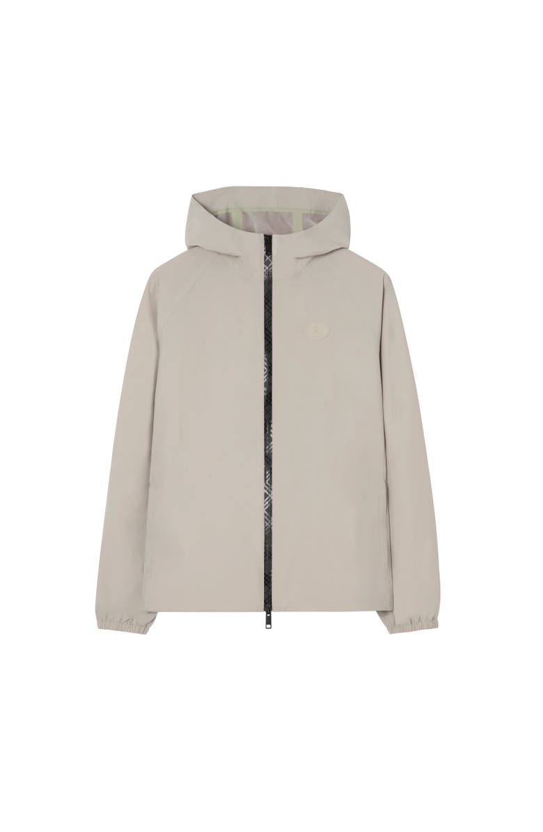 Burberry Nylon Clapton Hooded Jacket, Alternate, color, Moon Grey