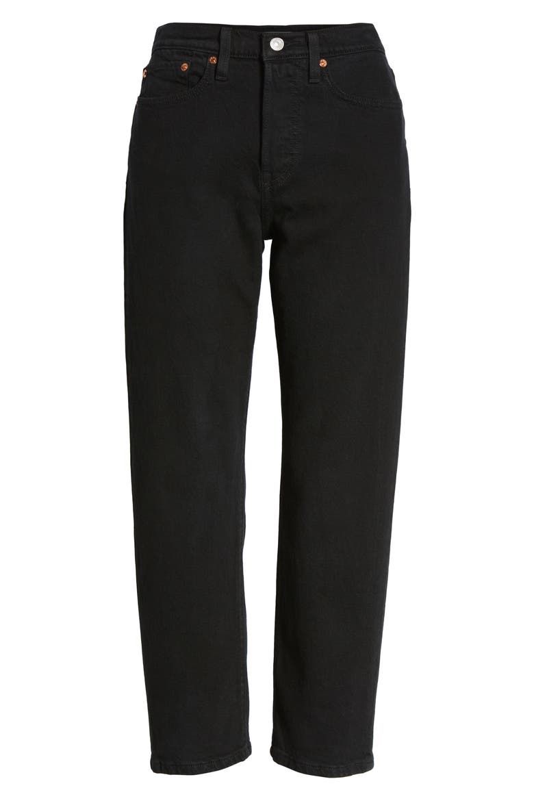 Levi's® Wedgie High Waist Straight Jeans, Alternate, color, BLACK SPROUT